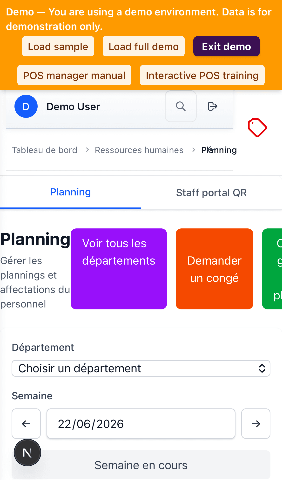 Planning équipes